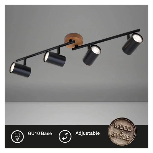 Briloner Foco de techo de 4 luces Muritz