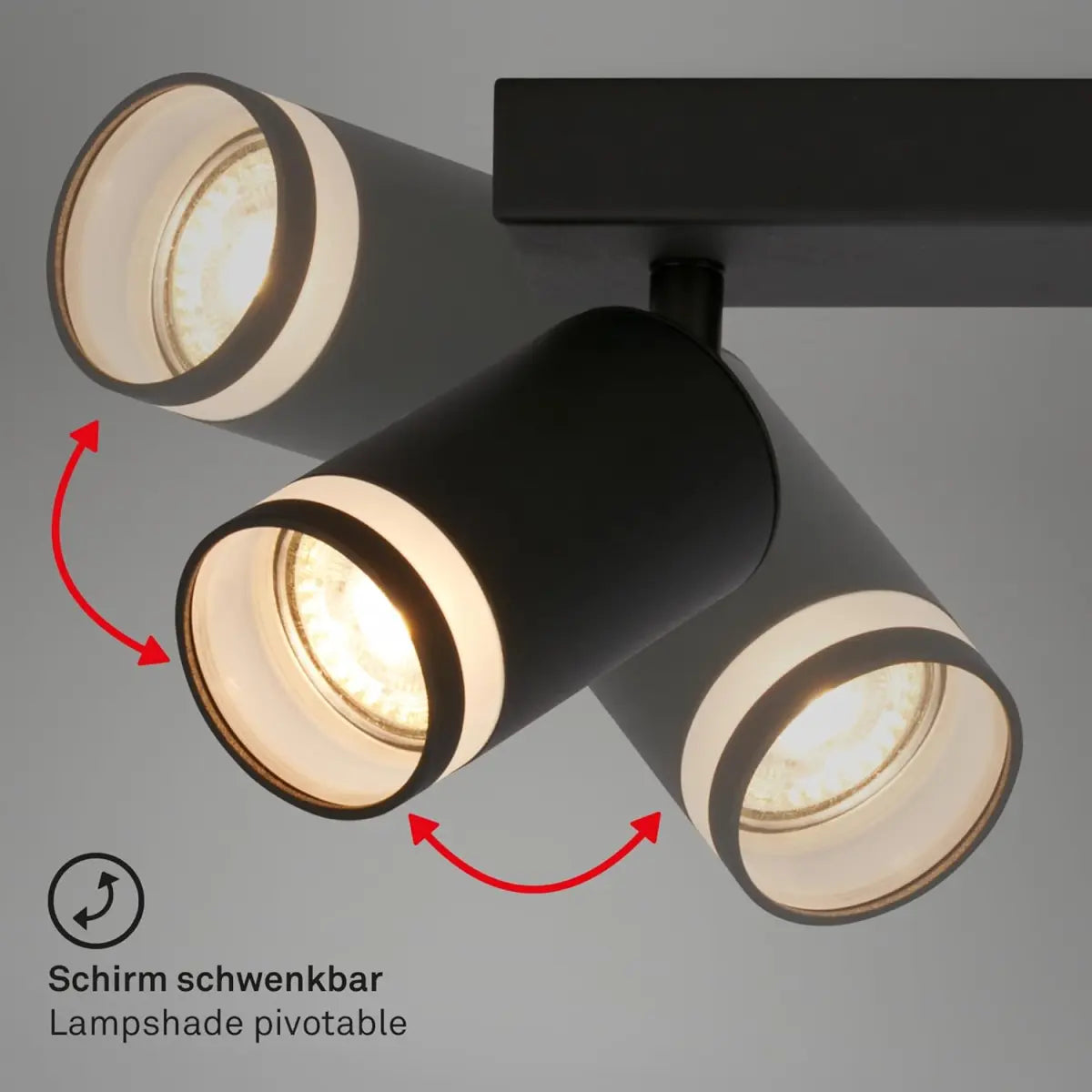 Briloner Foco de techo de 4 luces TELLO
