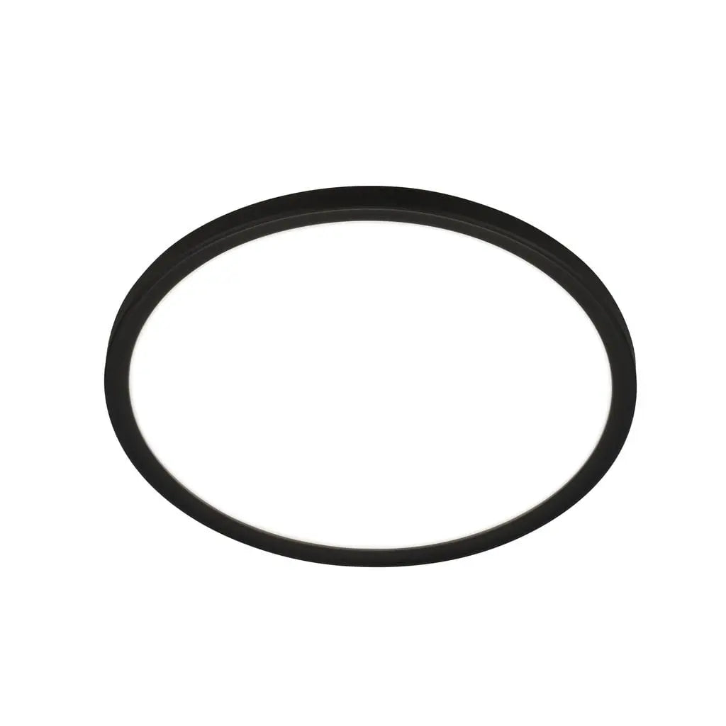 Lámpara de techo LED para baño, negra, 18 vatios, 2400 lm, 400 K, IP44, Ø 29 cm – Briloner